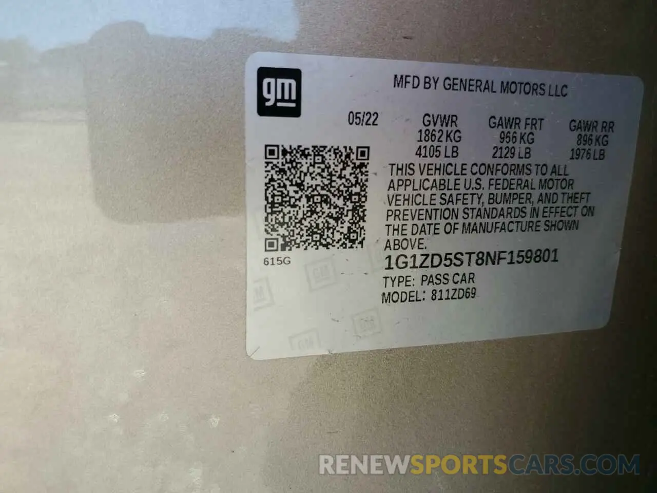 12 fotografías del automóvil dañado 1G1ZD5ST8NF159801 CHEVROLET MALIBU 2022
