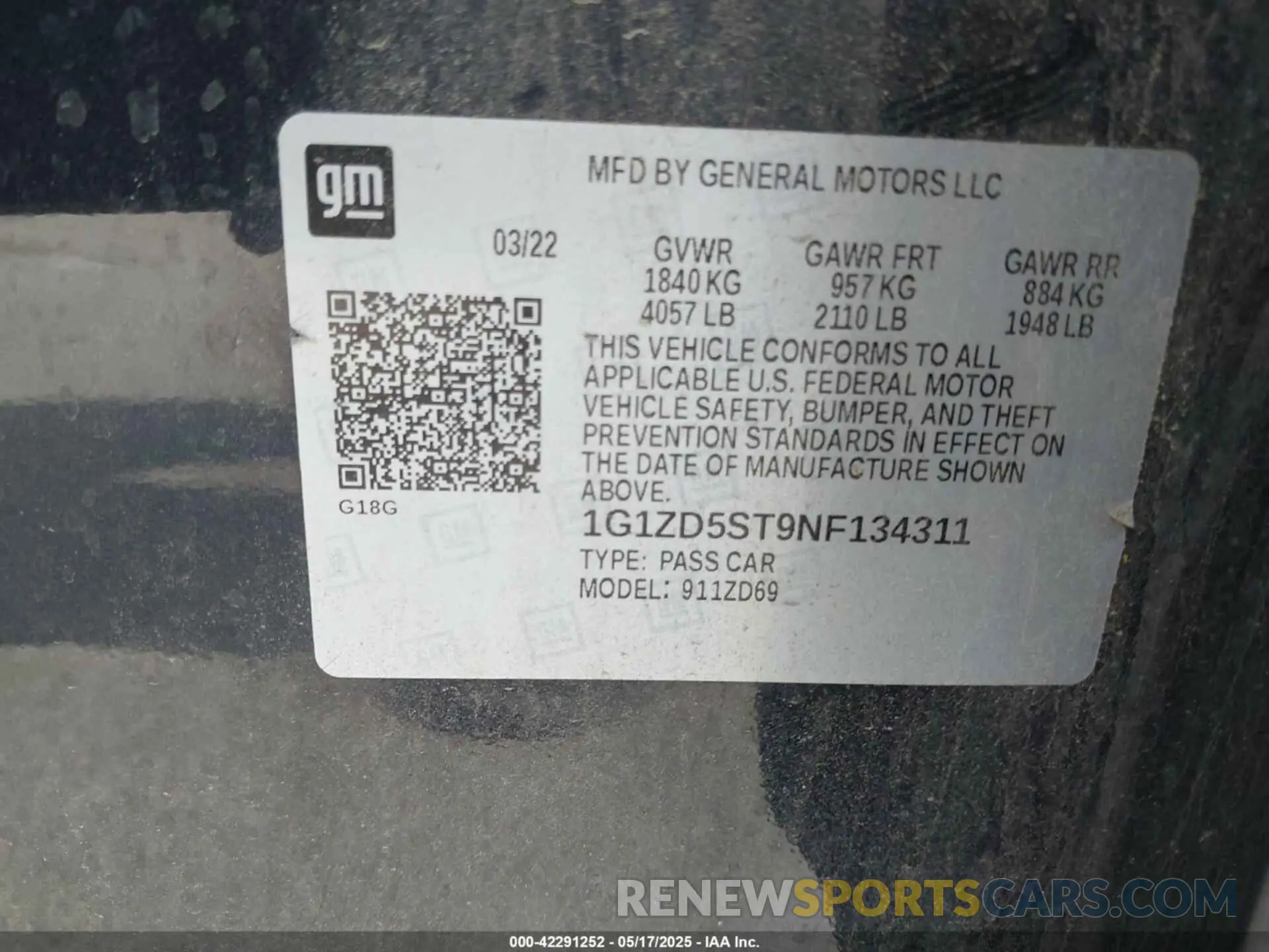 9 fotografías del automóvil dañado 1G1ZD5ST9NF134311 CHEVROLET MALIBU 2022