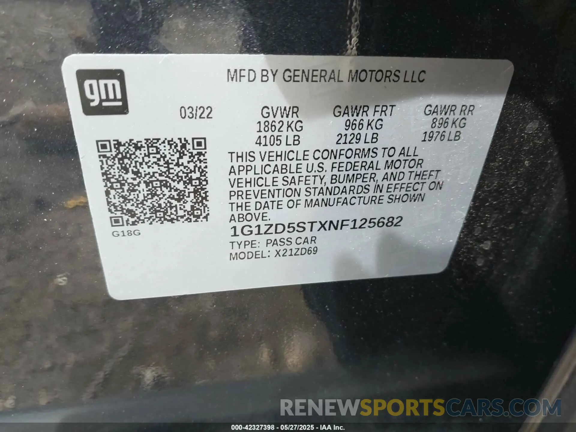 9 fotografías del automóvil dañado 1G1ZD5STXNF125682 CHEVROLET MALIBU 2022