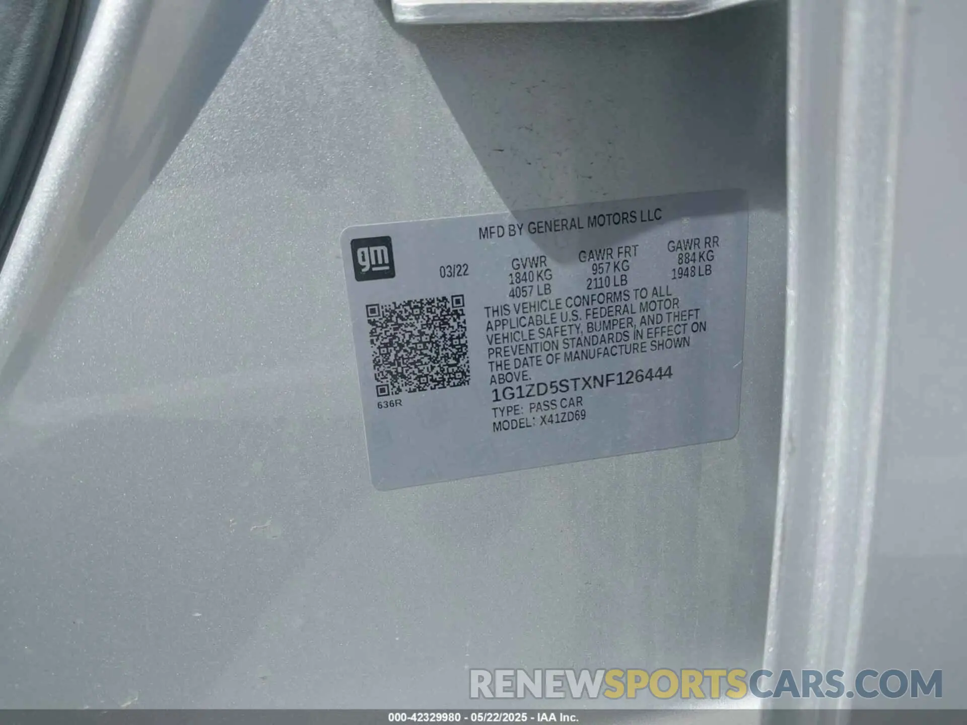 9 fotografías del automóvil dañado 1G1ZD5STXNF126444 CHEVROLET MALIBU 2022