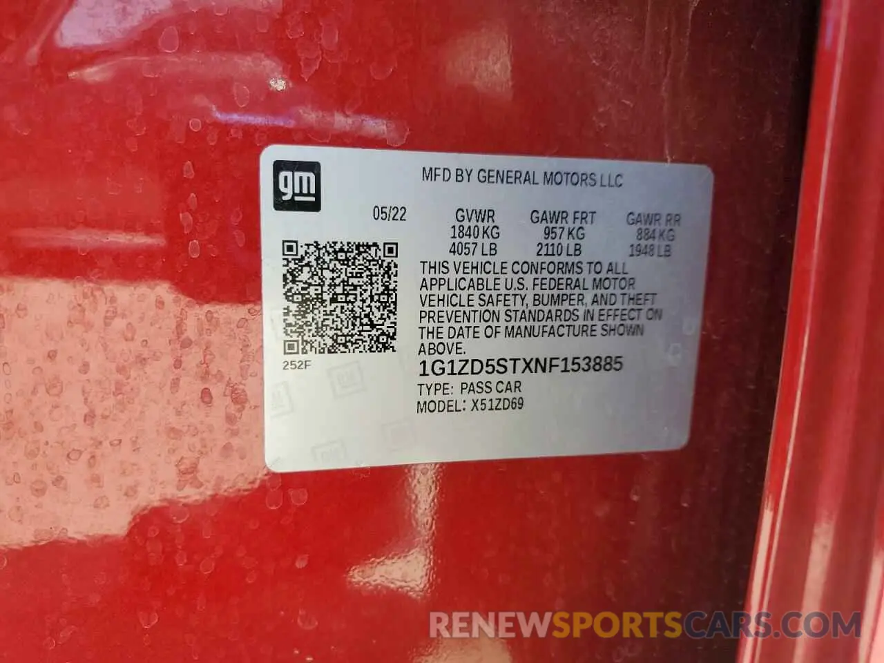 12 fotografías del automóvil dañado 1G1ZD5STXNF153885 CHEVROLET MALIBU 2022