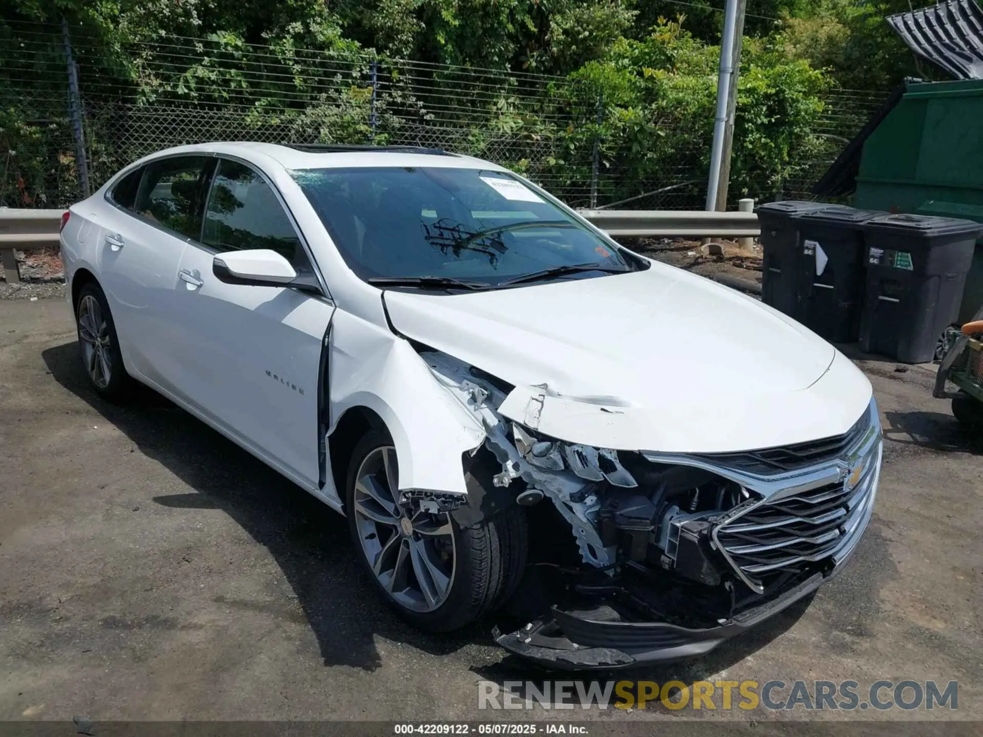 1 fotografías del automóvil dañado 1G1ZE5SX0NF204326 CHEVROLET MALIBU 2022