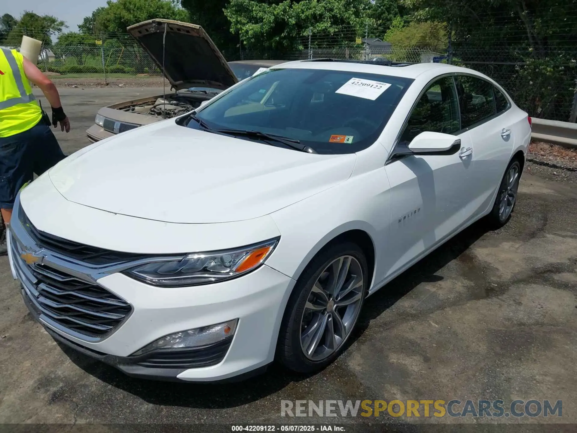 2 fotografías del automóvil dañado 1G1ZE5SX0NF204326 CHEVROLET MALIBU 2022