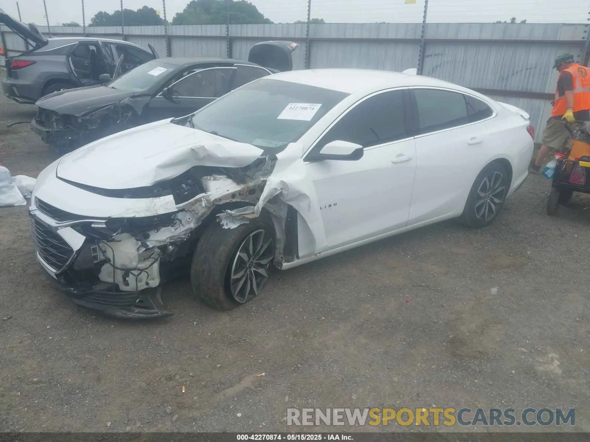 2 fotografías del automóvil dañado 1G1ZG5ST4NF104012 CHEVROLET MALIBU 2022