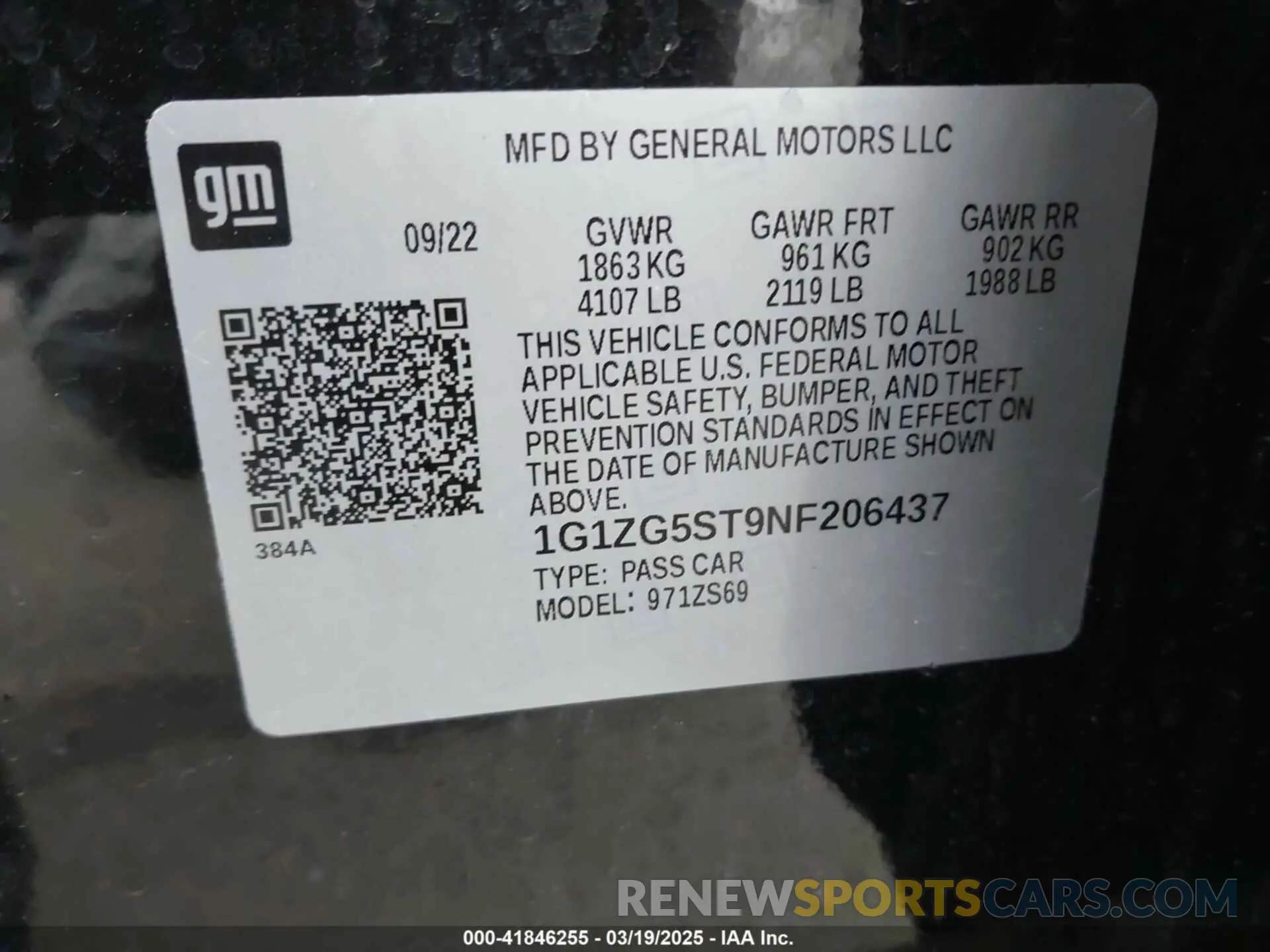 9 fotografías del automóvil dañado 1G1ZG5ST9NF206437 CHEVROLET MALIBU 2022