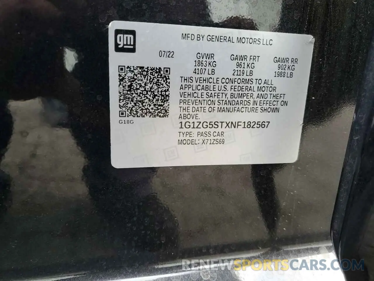 13 fotografías del automóvil dañado 1G1ZG5STXNF182567 CHEVROLET MALIBU 2022