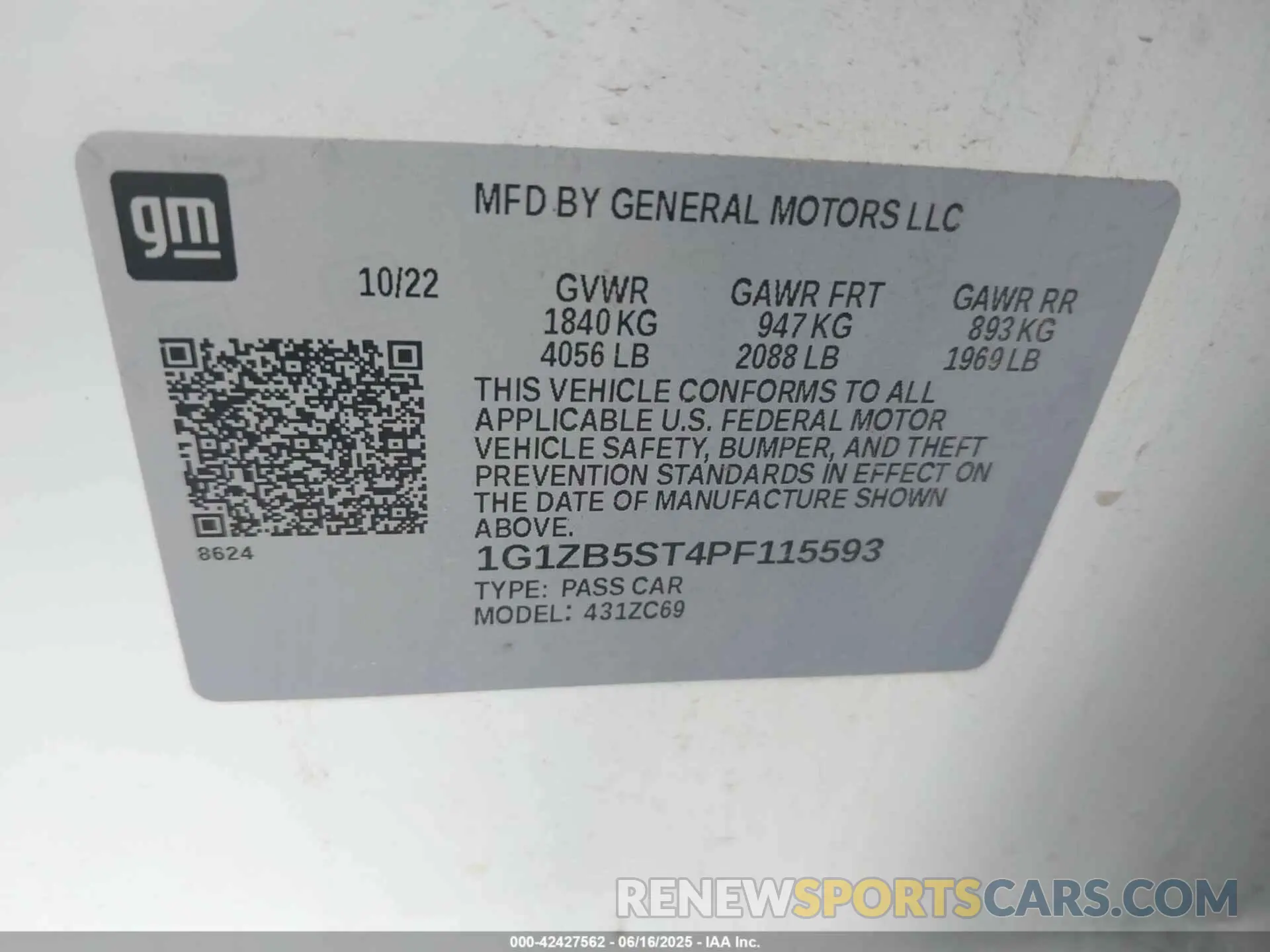 9 fotografías del automóvil dañado 1G1ZB5ST4PF115593 CHEVROLET MALIBU 2023