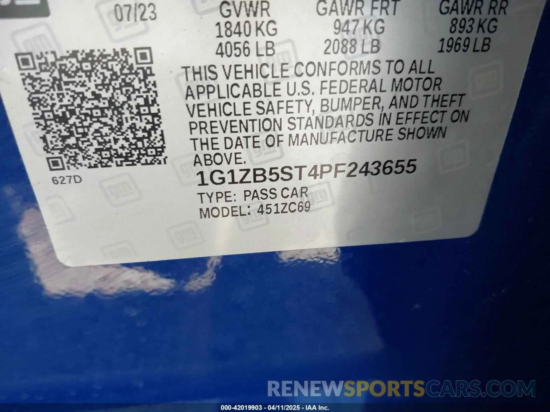 9 fotografías del automóvil dañado 1G1ZB5ST4PF243655 CHEVROLET MALIBU 2023