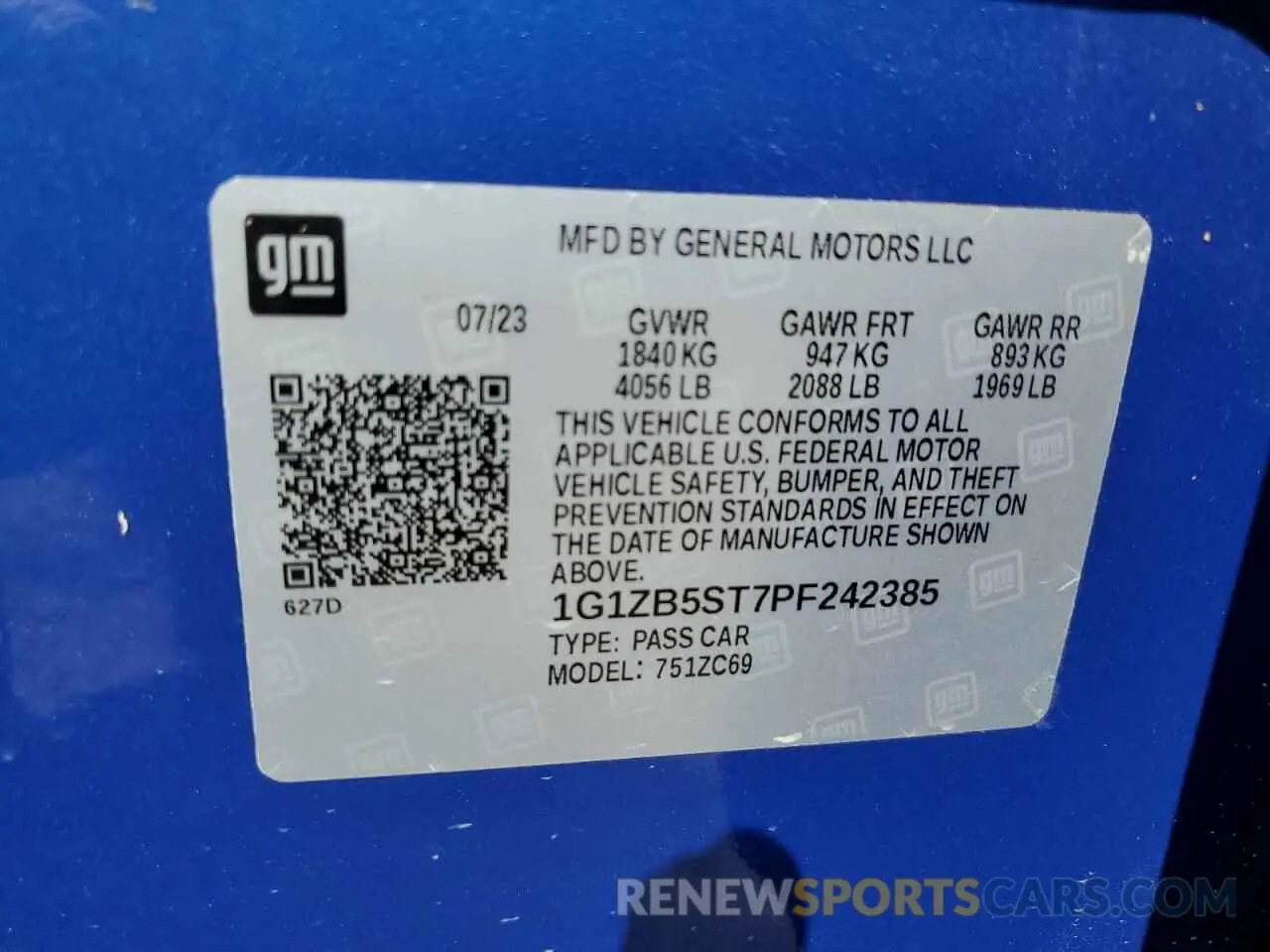 15 fotografías del automóvil dañado 1G1ZB5ST7PF242385 CHEVROLET MALIBU 2023