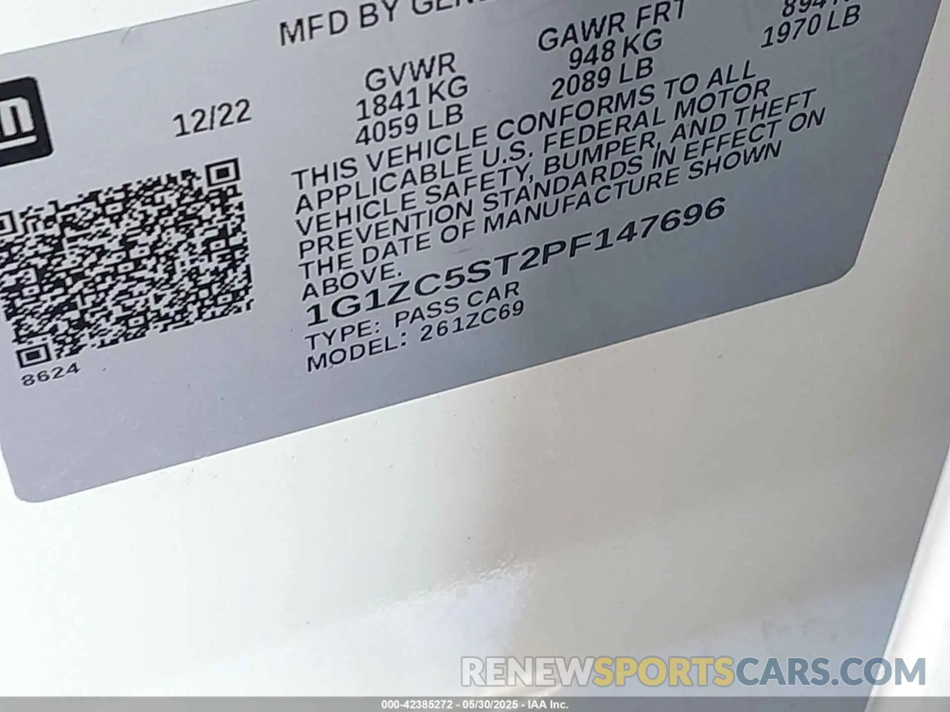 9 fotografías del automóvil dañado 1G1ZC5ST2PF147696 CHEVROLET MALIBU 2023