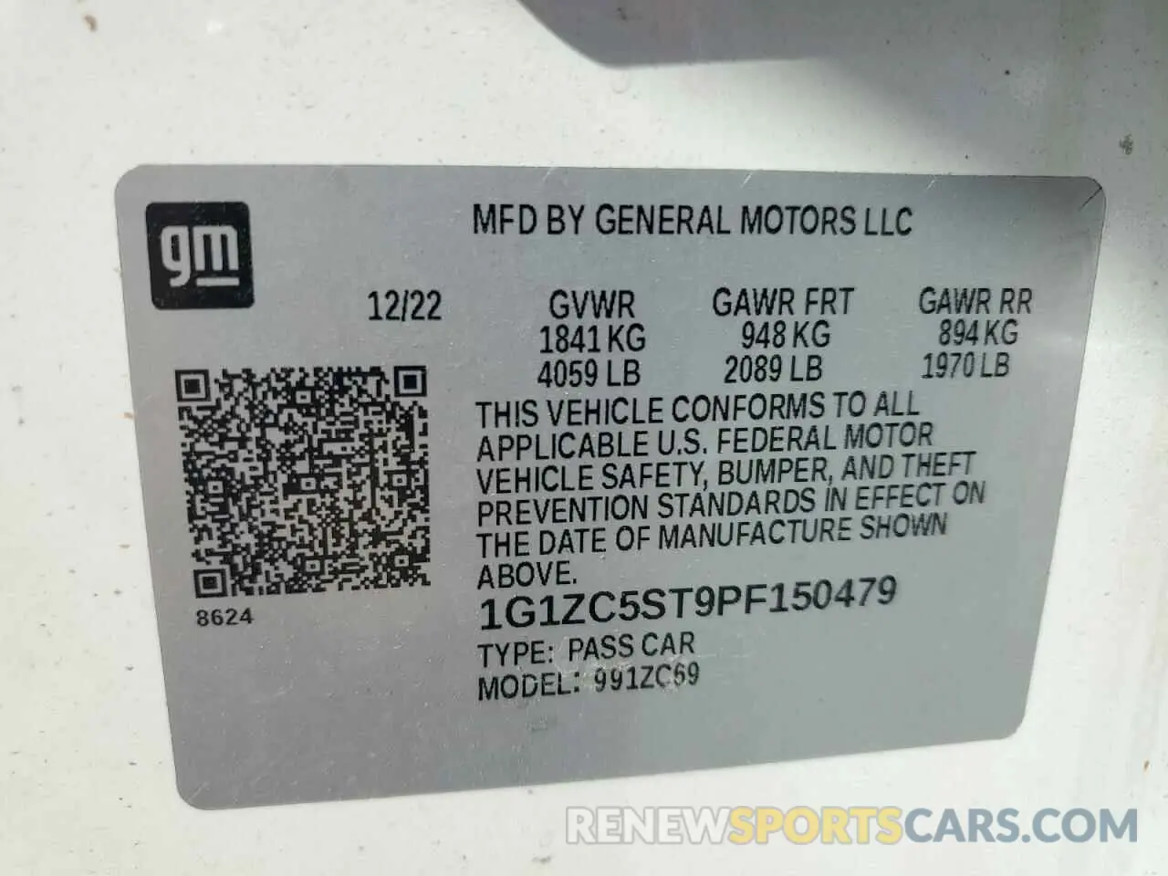 14 fotografías del automóvil dañado 1G1ZC5ST9PF150479 CHEVROLET MALIBU 2023