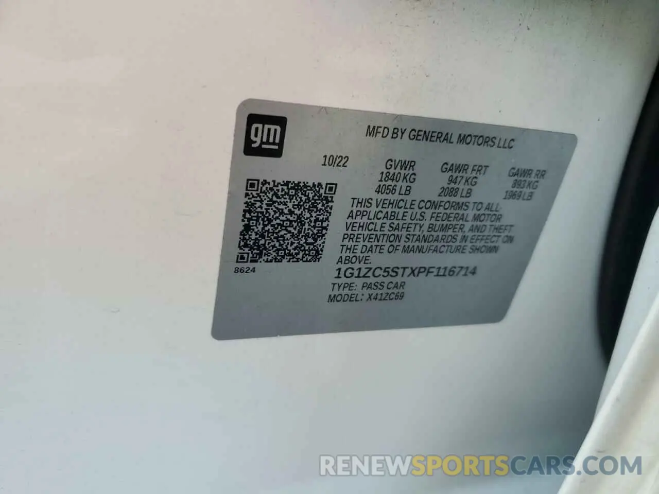 12 fotografías del automóvil dañado 1G1ZC5STXPF116714 CHEVROLET MALIBU 2023