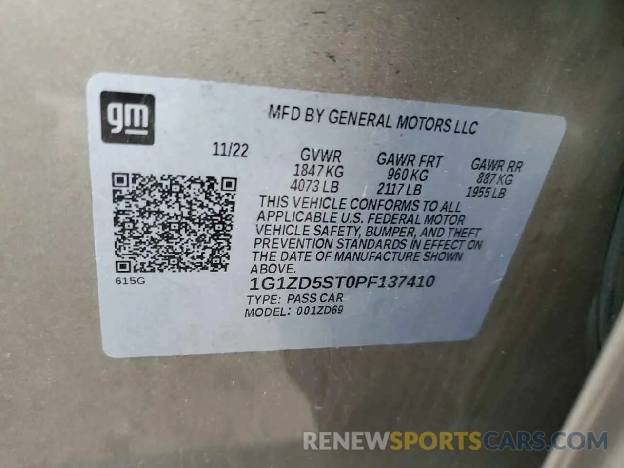 12 fotografías del automóvil dañado 1G1ZD5ST0PF137410 CHEVROLET MALIBU 2023
