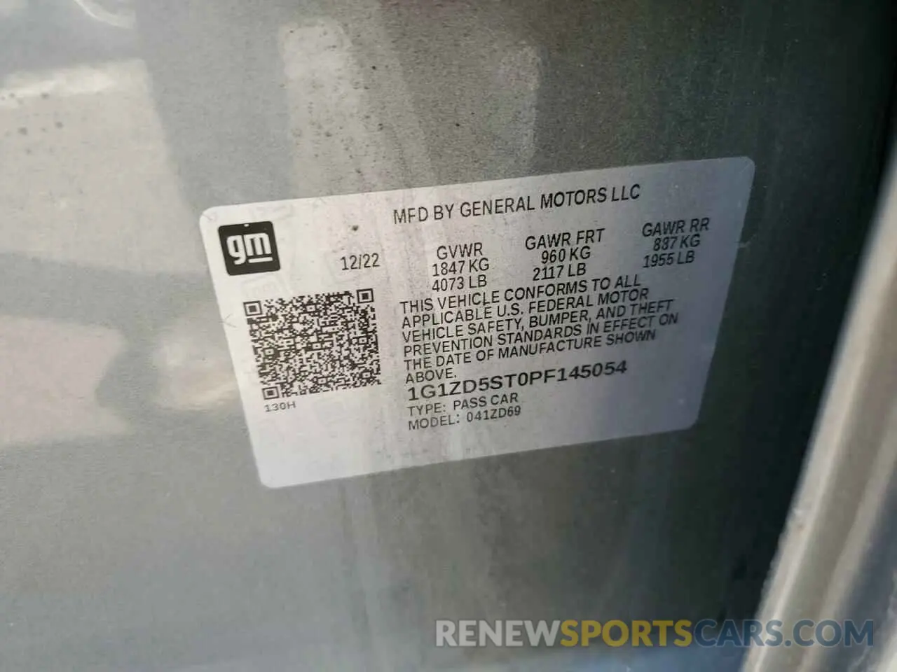 14 fotografías del automóvil dañado 1G1ZD5ST0PF145054 CHEVROLET MALIBU 2023