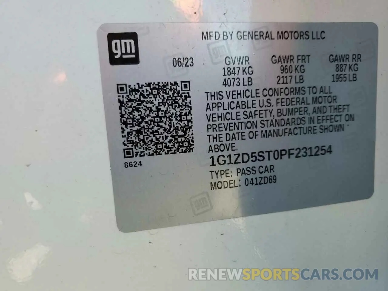 13 fotografías del automóvil dañado 1G1ZD5ST0PF231254 CHEVROLET MALIBU 2023