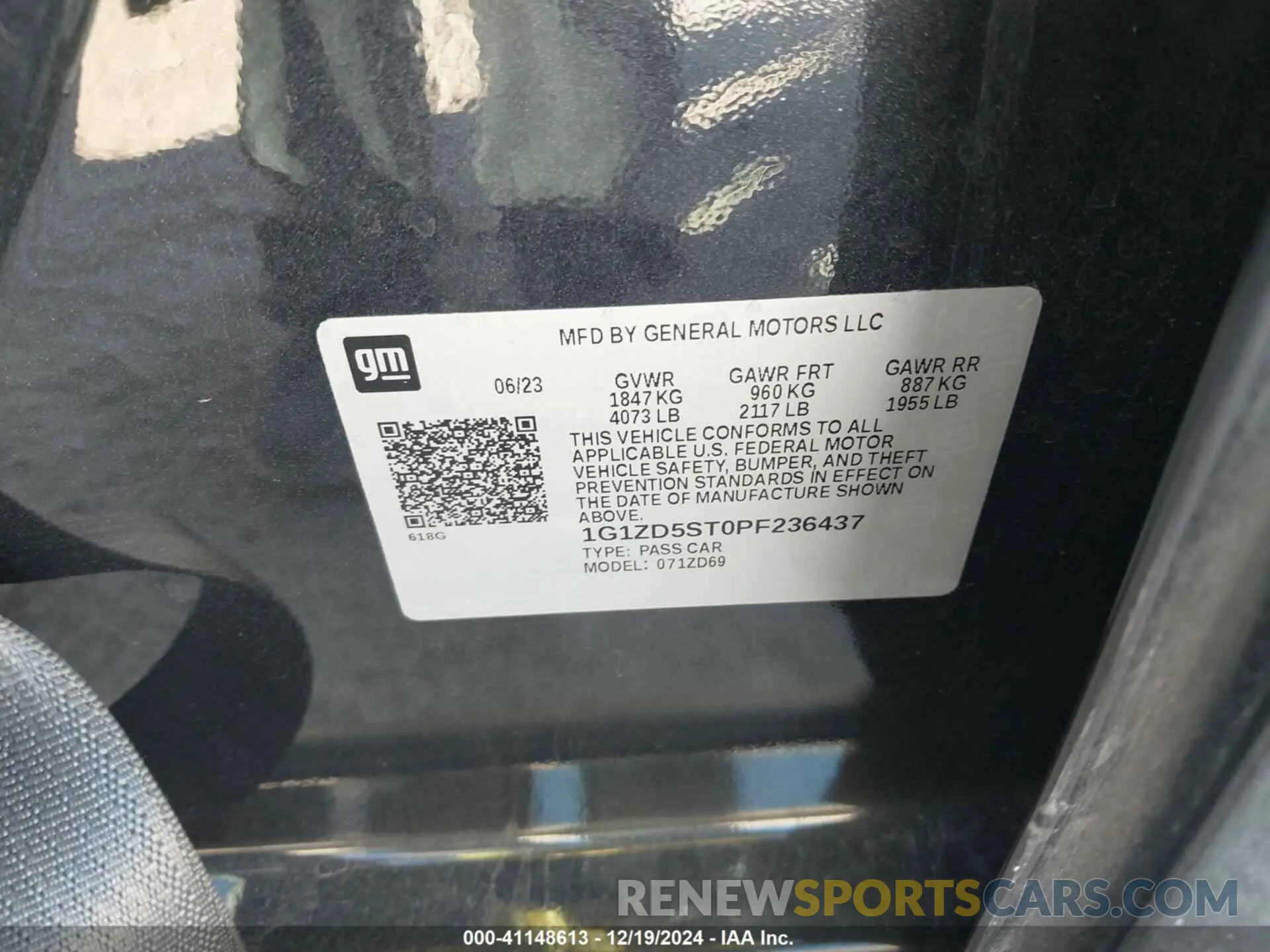 9 fotografías del automóvil dañado 1G1ZD5ST0PF236437 CHEVROLET MALIBU 2023