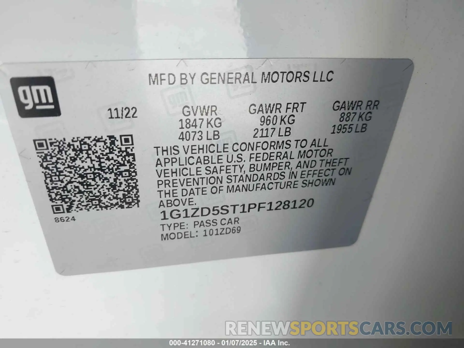 9 fotografías del automóvil dañado 1G1ZD5ST1PF128120 CHEVROLET MALIBU 2023
