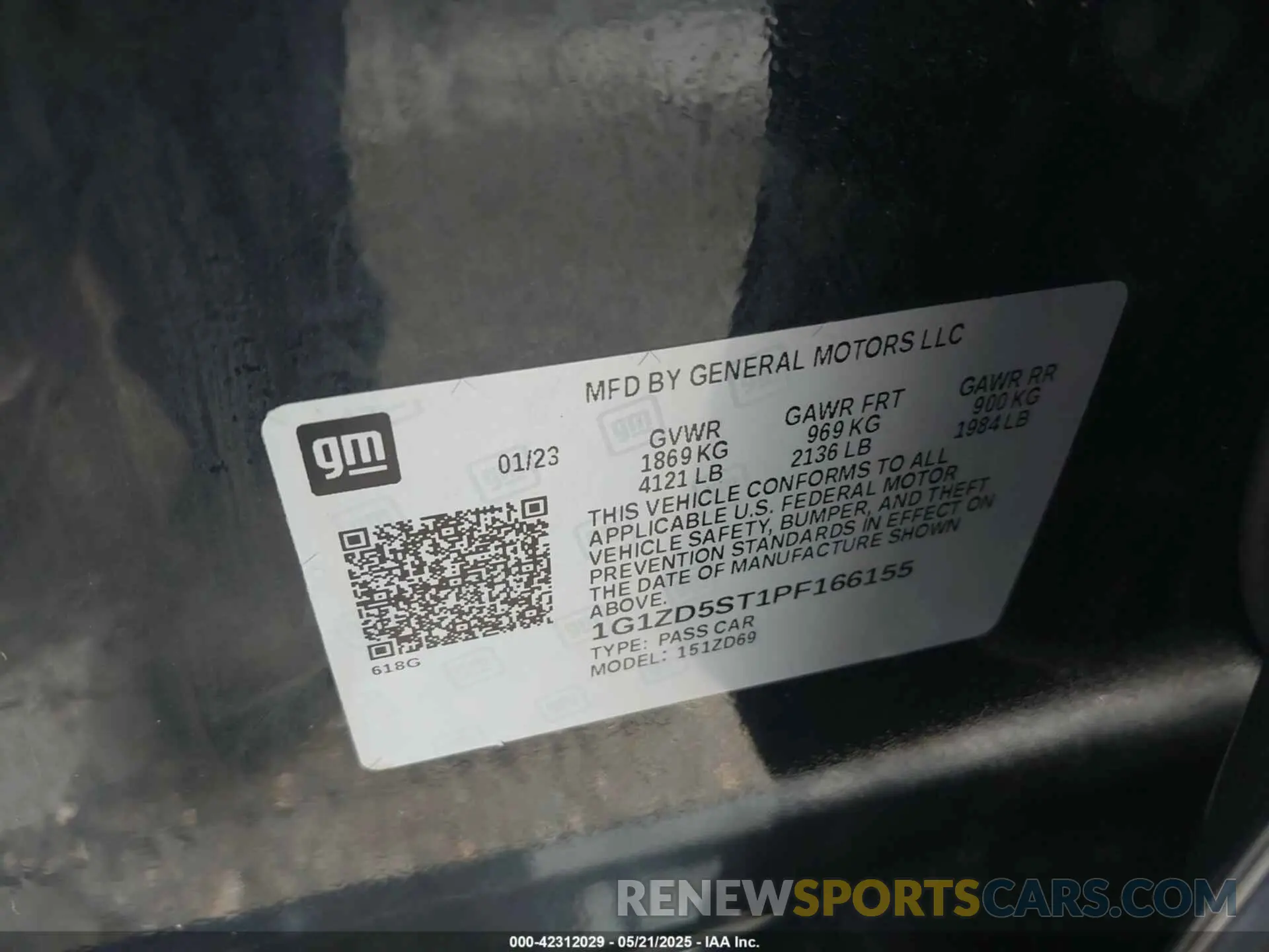 9 fotografías del automóvil dañado 1G1ZD5ST1PF166155 CHEVROLET MALIBU 2023