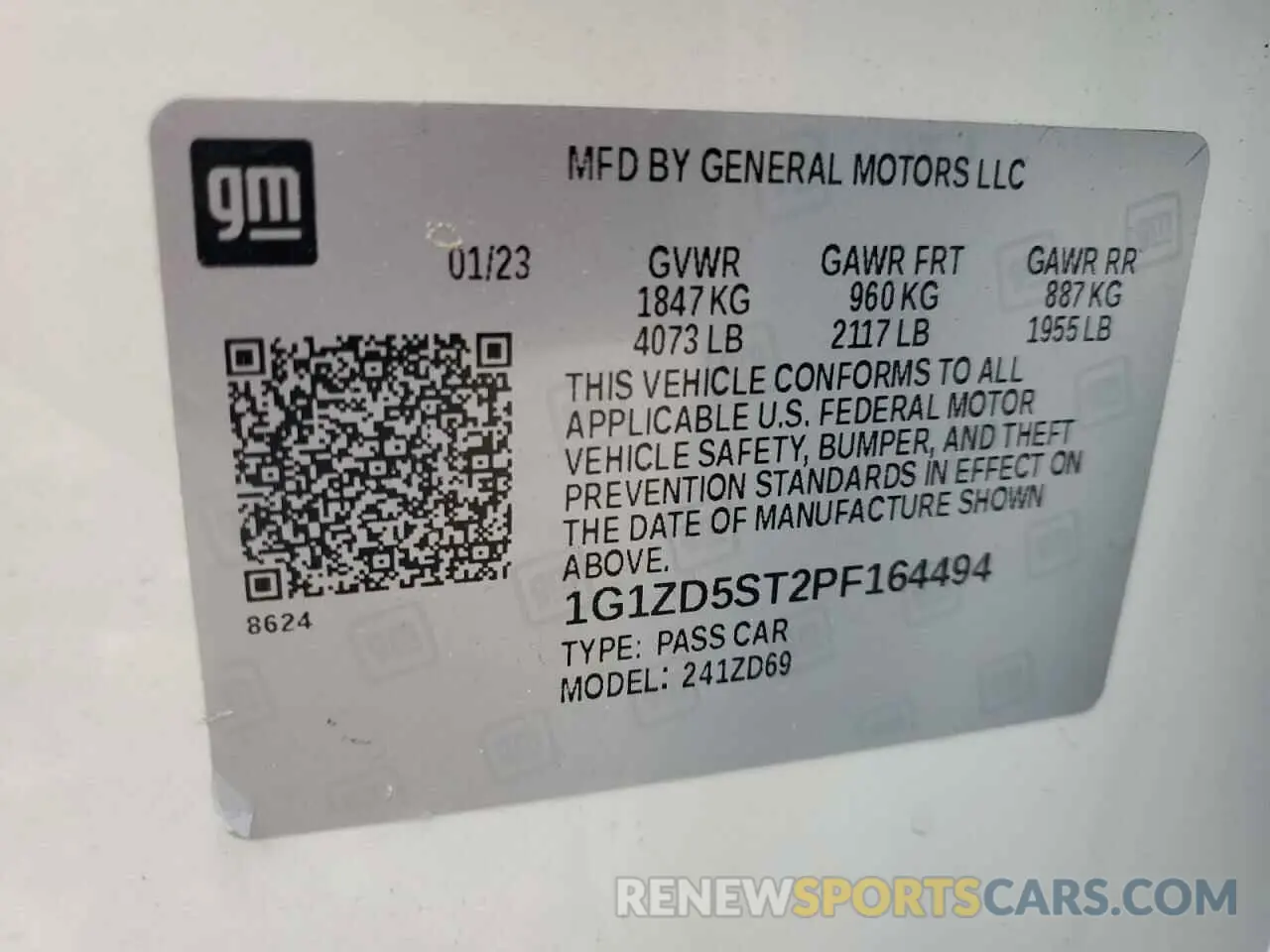 13 fotografías del automóvil dañado 1G1ZD5ST2PF164494 CHEVROLET MALIBU 2023
