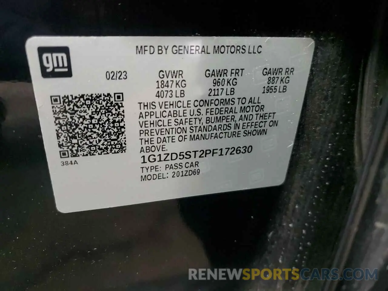 12 fotografías del automóvil dañado 1G1ZD5ST2PF172630 CHEVROLET MALIBU 2023