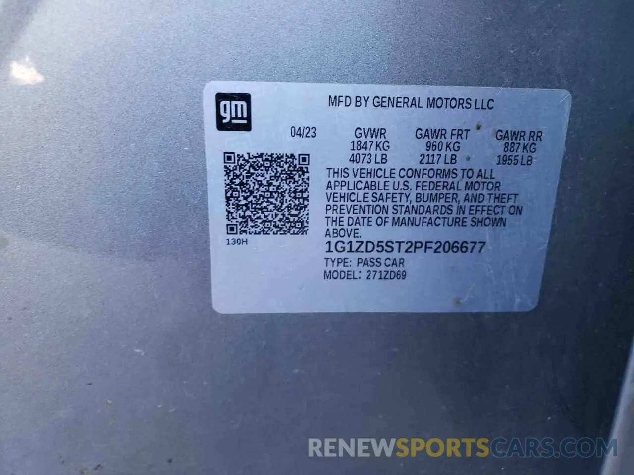 12 fotografías del automóvil dañado 1G1ZD5ST2PF206677 CHEVROLET MALIBU 2023
