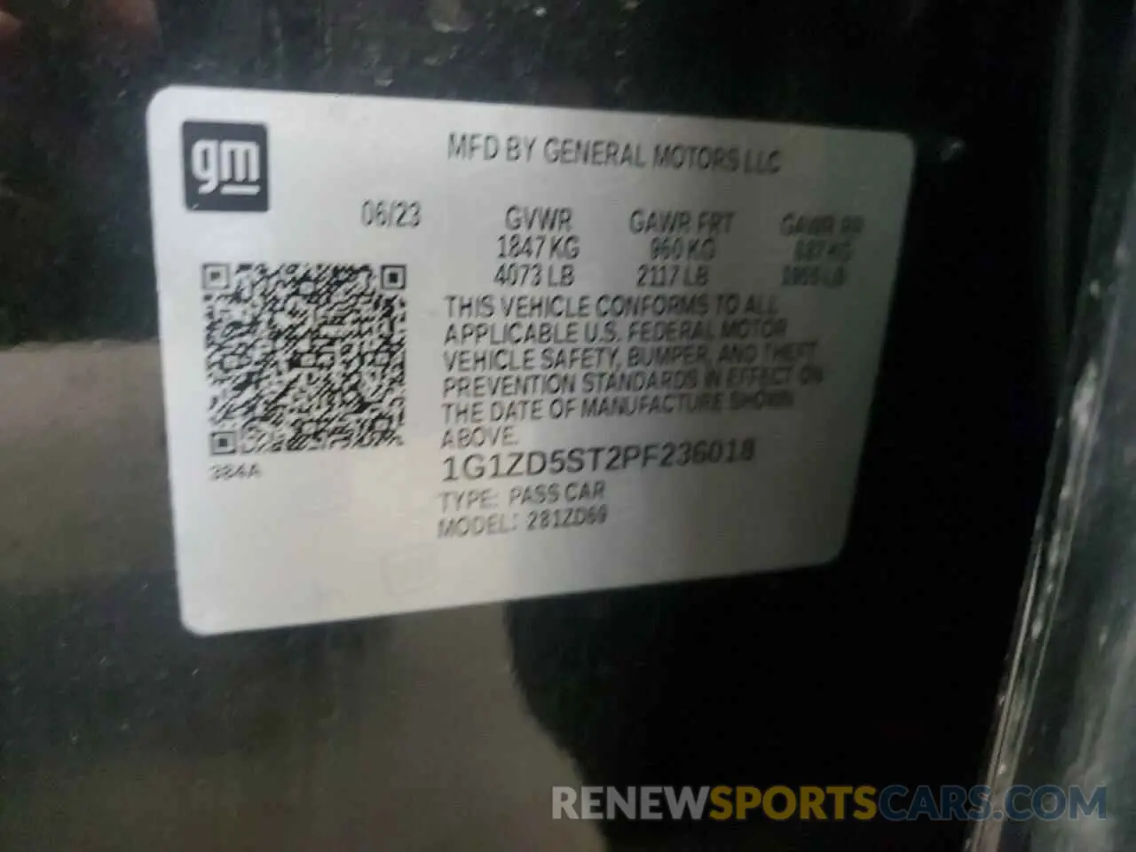 12 fotografías del automóvil dañado 1G1ZD5ST2PF236018 CHEVROLET MALIBU 2023