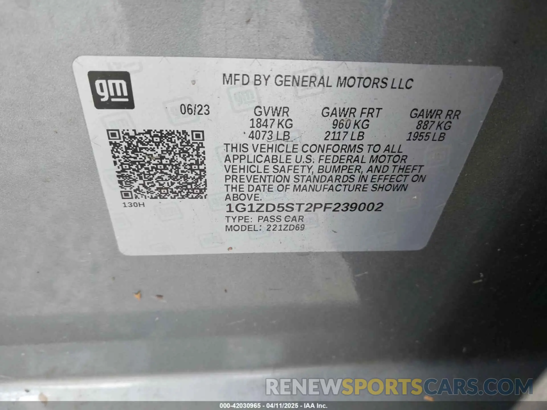 9 fotografías del automóvil dañado 1G1ZD5ST2PF239002 CHEVROLET MALIBU 2023