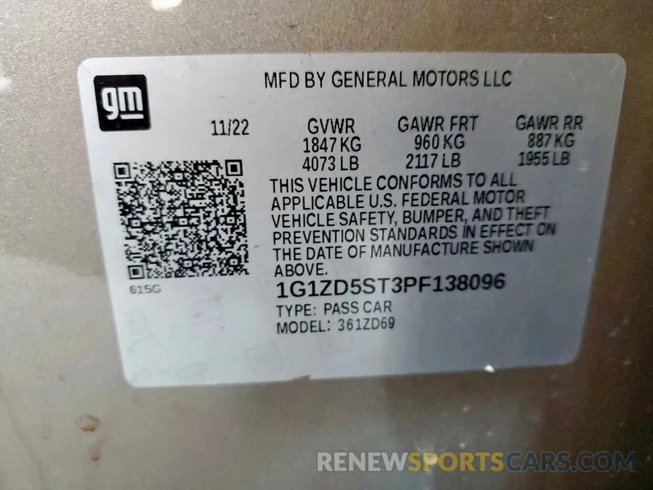 13 fotografías del automóvil dañado 1G1ZD5ST3PF138096 CHEVROLET MALIBU 2023
