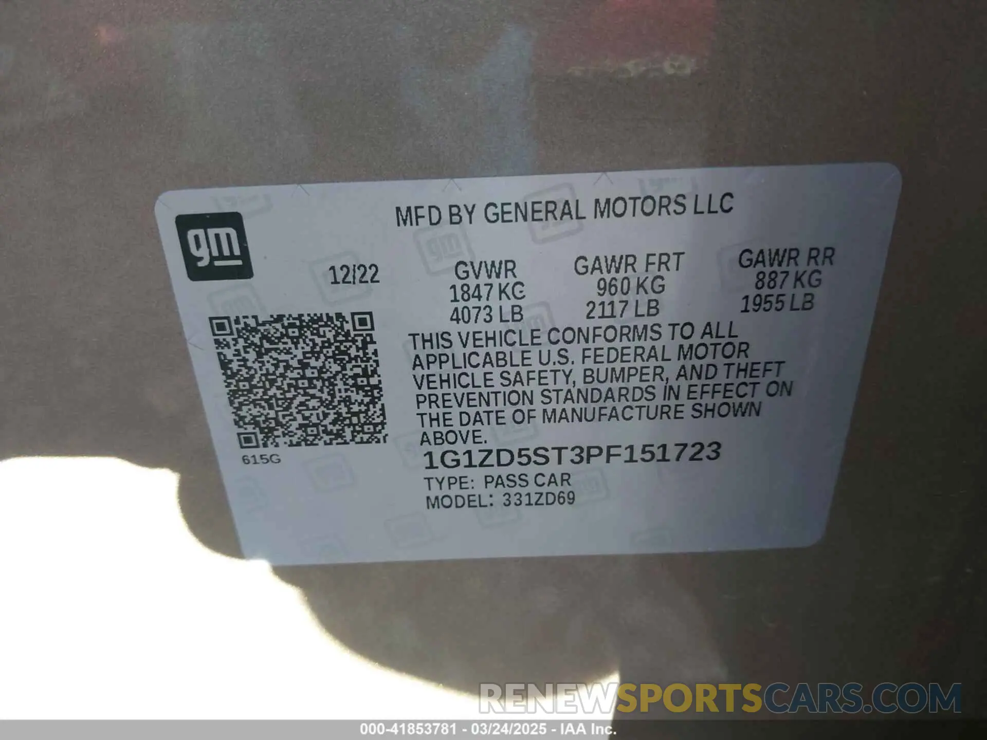 9 fotografías del automóvil dañado 1G1ZD5ST3PF151723 CHEVROLET MALIBU 2023