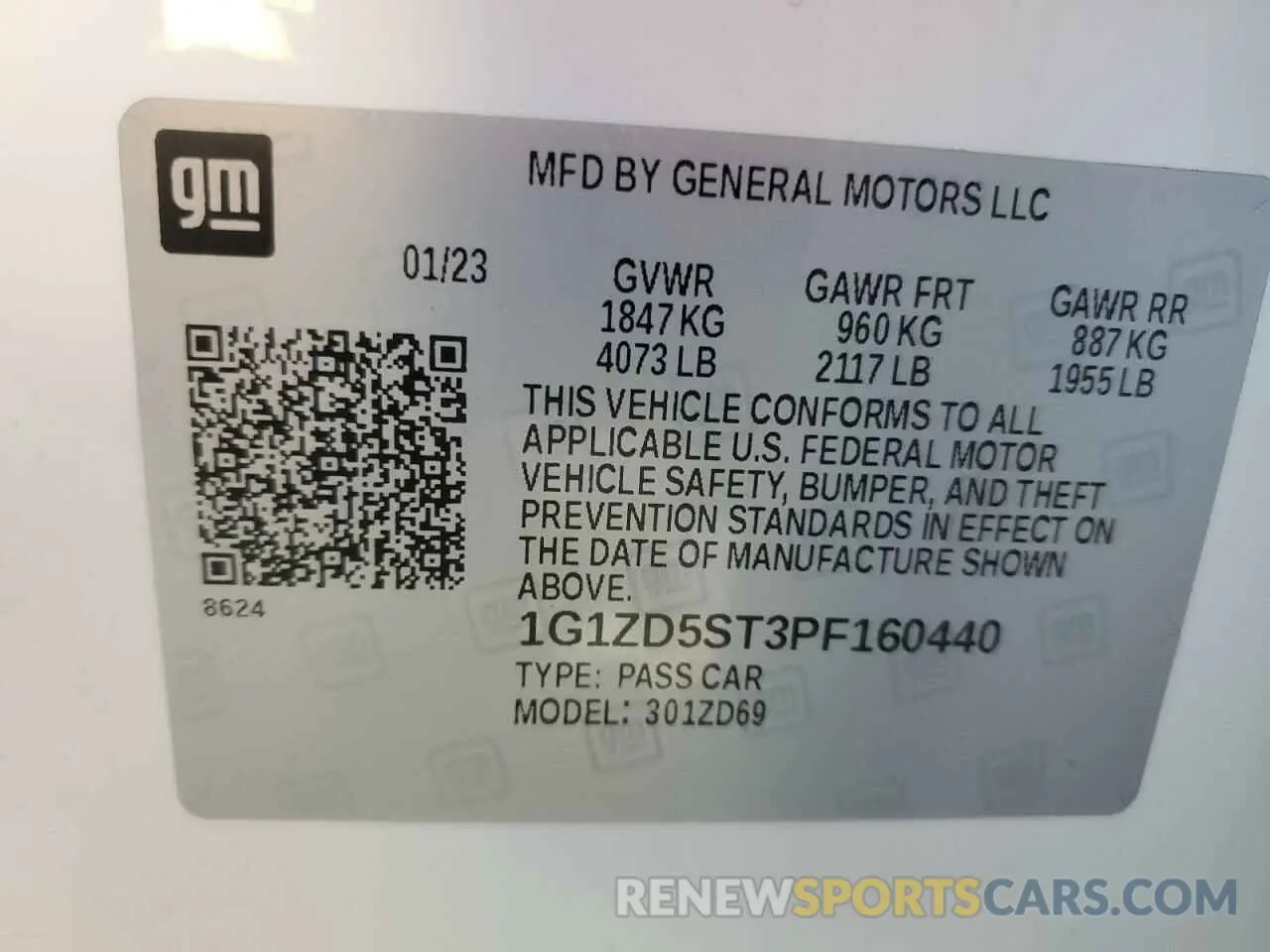 12 fotografías del automóvil dañado 1G1ZD5ST3PF160440 CHEVROLET MALIBU 2023