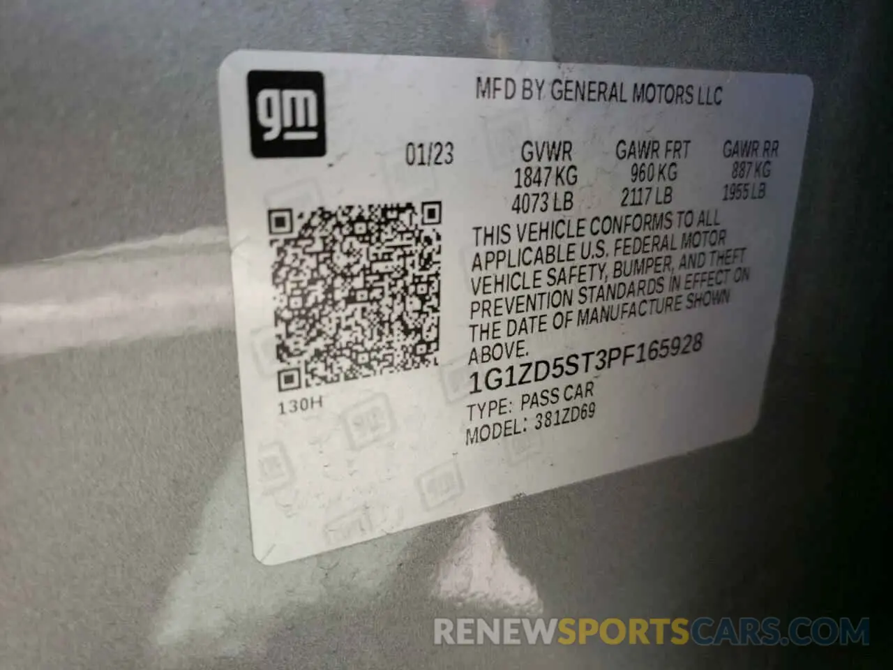 13 fotografías del automóvil dañado 1G1ZD5ST3PF165928 CHEVROLET MALIBU 2023