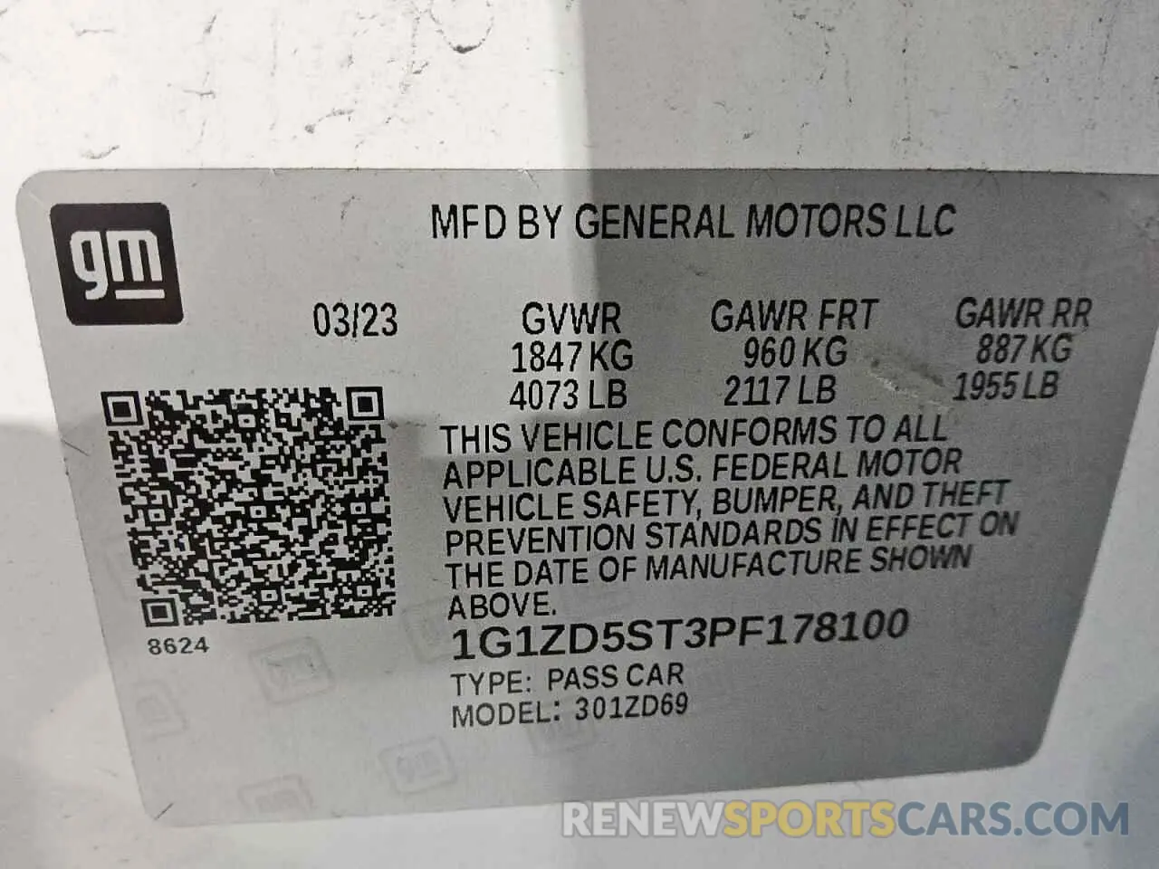 13 fotografías del automóvil dañado 1G1ZD5ST3PF178100 CHEVROLET MALIBU 2023