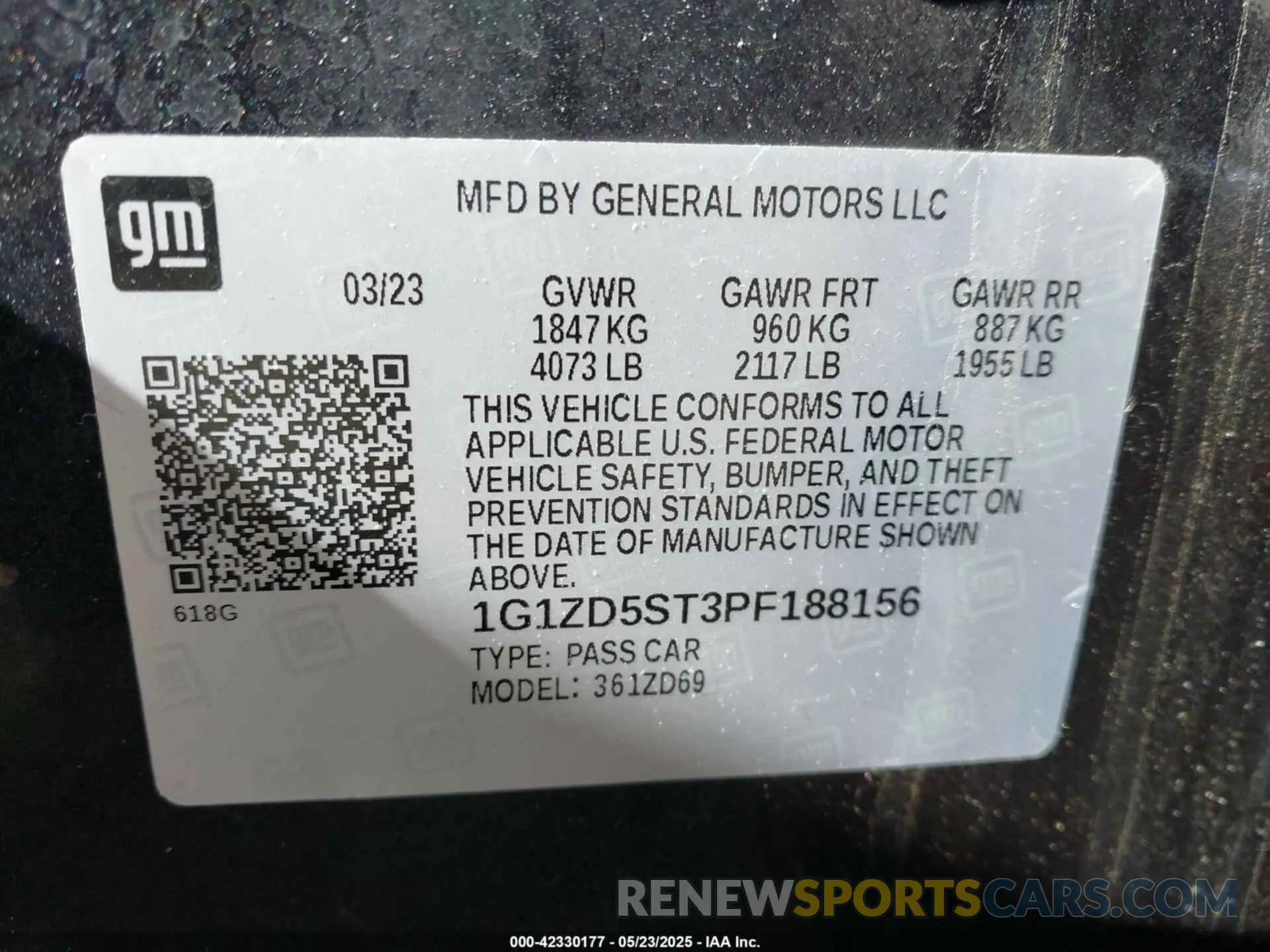 9 fotografías del automóvil dañado 1G1ZD5ST3PF188156 CHEVROLET MALIBU 2023