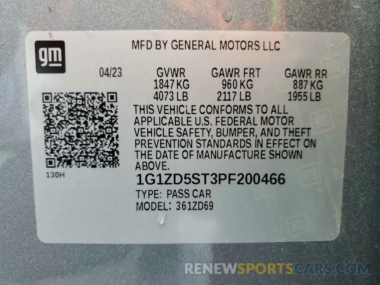13 fotografías del automóvil dañado 1G1ZD5ST3PF200466 CHEVROLET MALIBU 2023