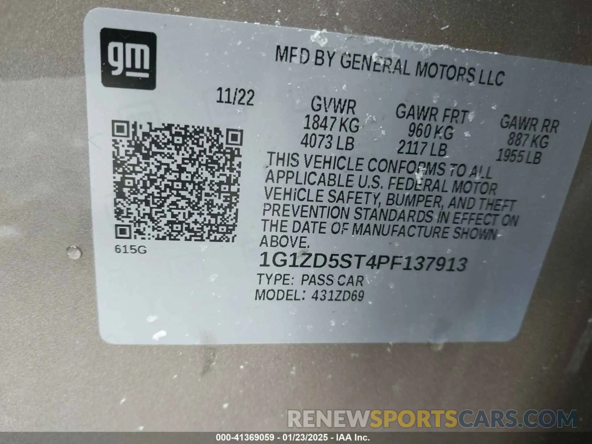 9 fotografías del automóvil dañado 1G1ZD5ST4PF137913 CHEVROLET MALIBU 2023