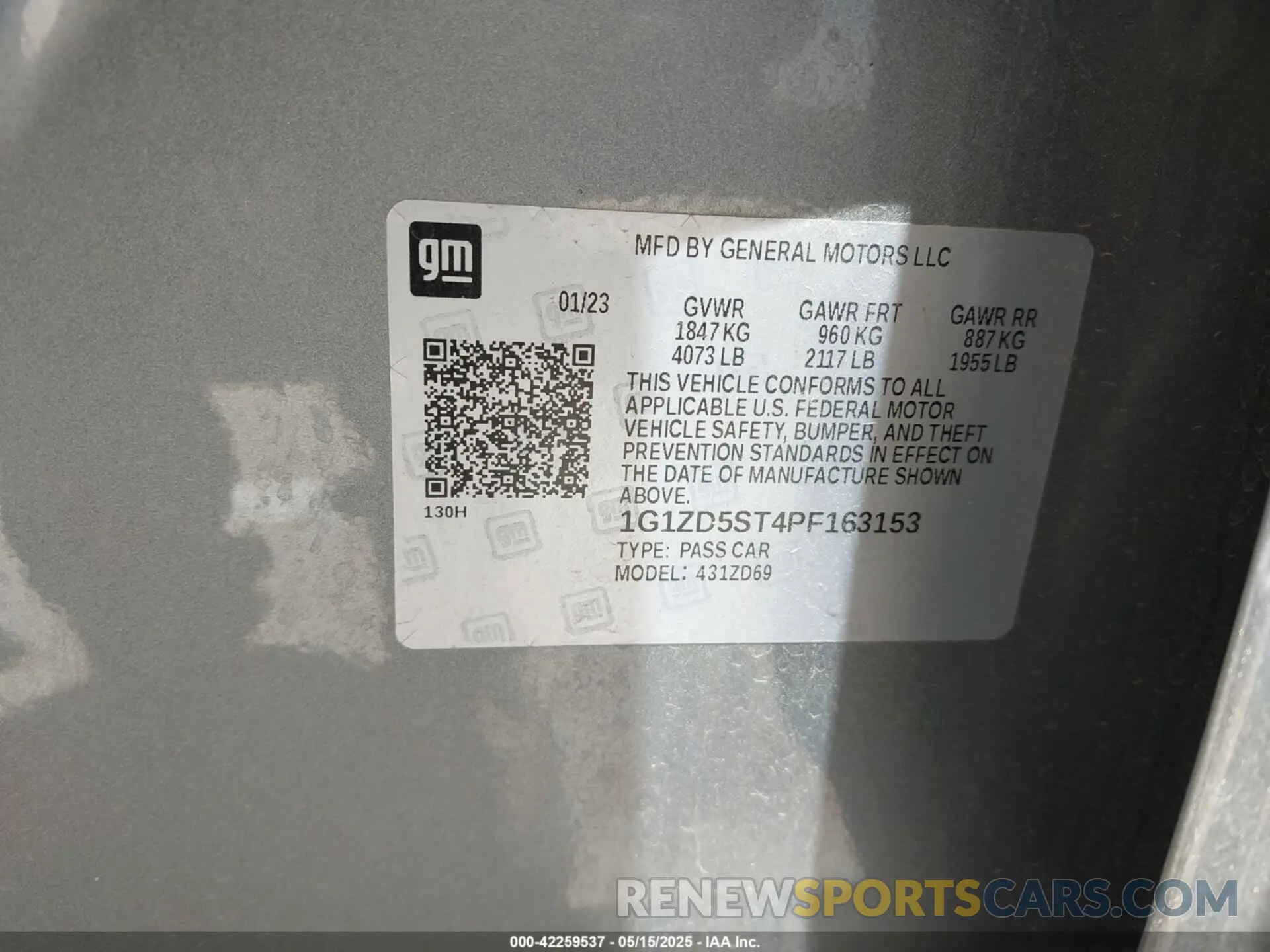 9 fotografías del automóvil dañado 1G1ZD5ST4PF163153 CHEVROLET MALIBU 2023