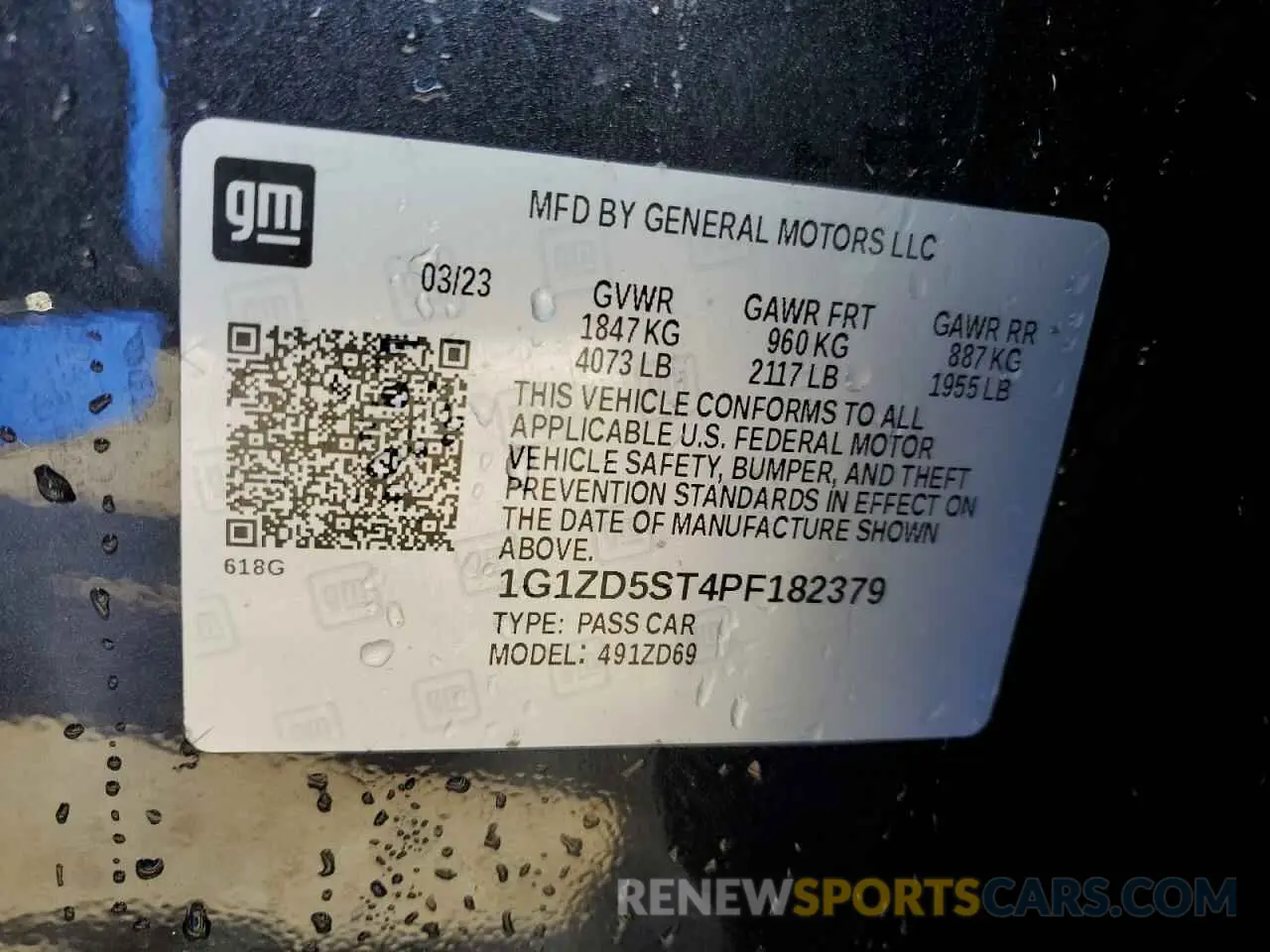 13 fotografías del automóvil dañado 1G1ZD5ST4PF182379 CHEVROLET MALIBU 2023
