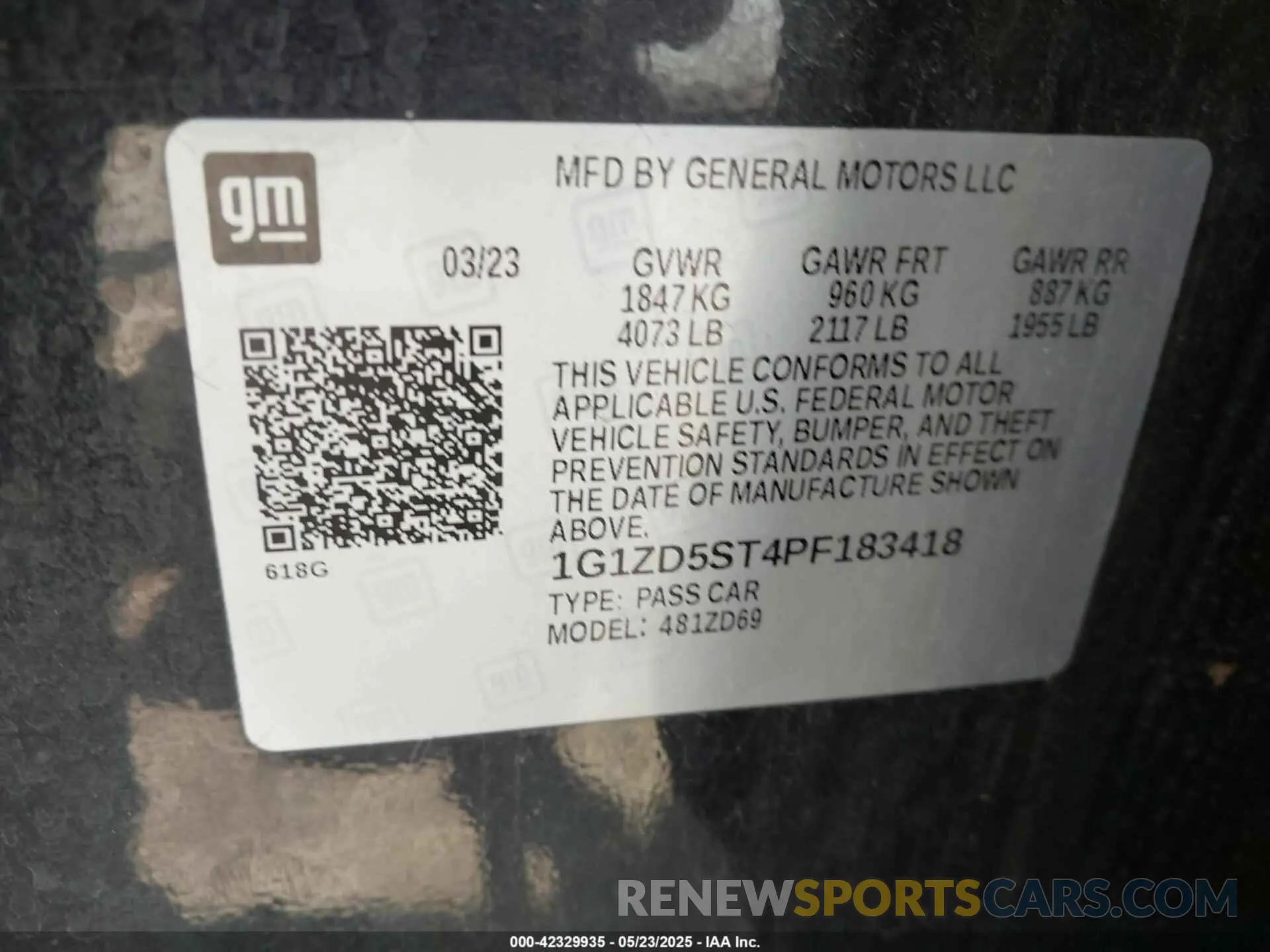 9 fotografías del automóvil dañado 1G1ZD5ST4PF183418 CHEVROLET MALIBU 2023