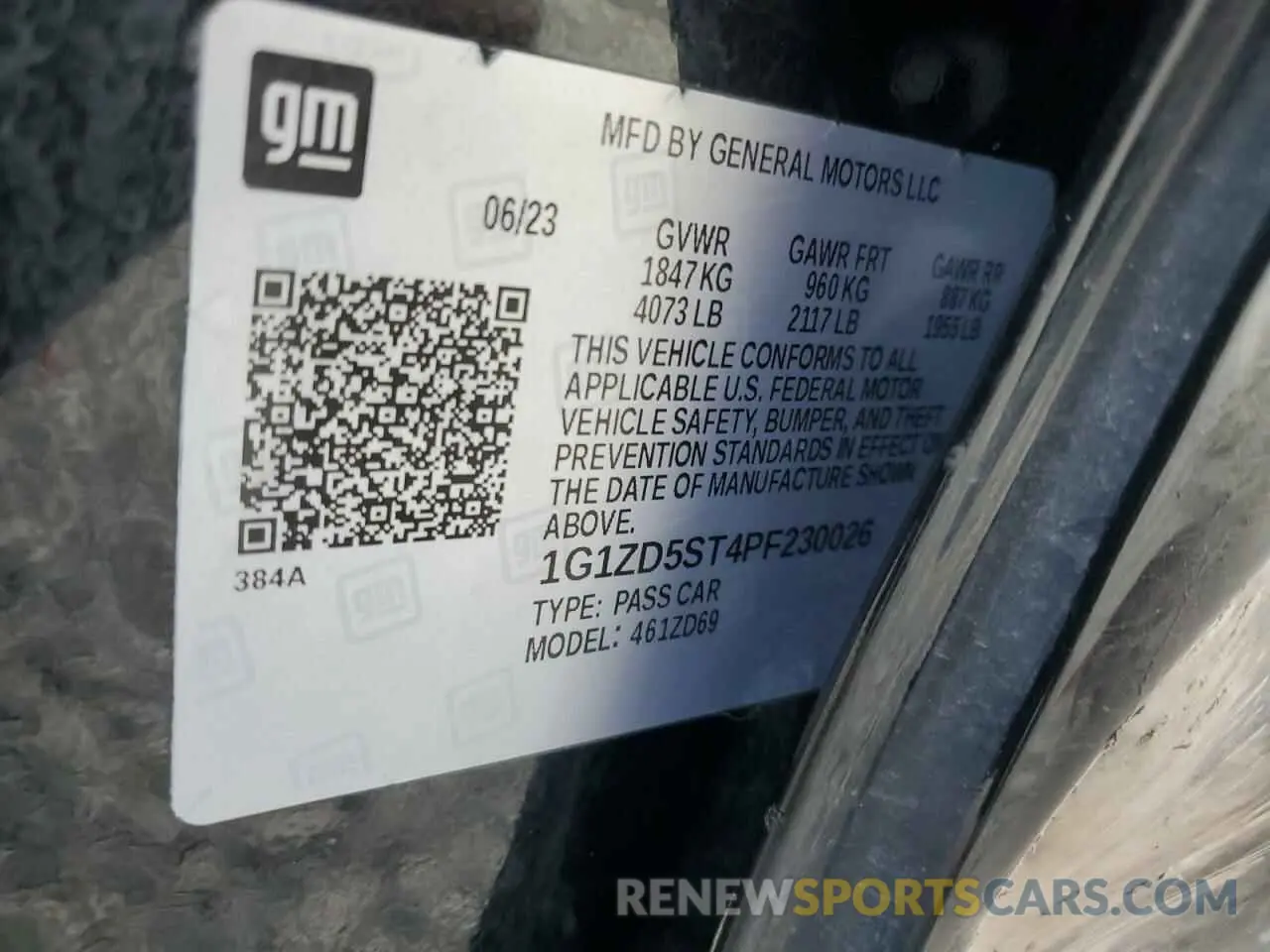 13 fotografías del automóvil dañado 1G1ZD5ST4PF230026 CHEVROLET MALIBU 2023
