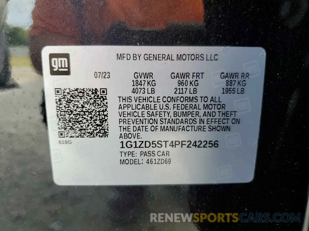 12 fotografías del automóvil dañado 1G1ZD5ST4PF242256 CHEVROLET MALIBU 2023