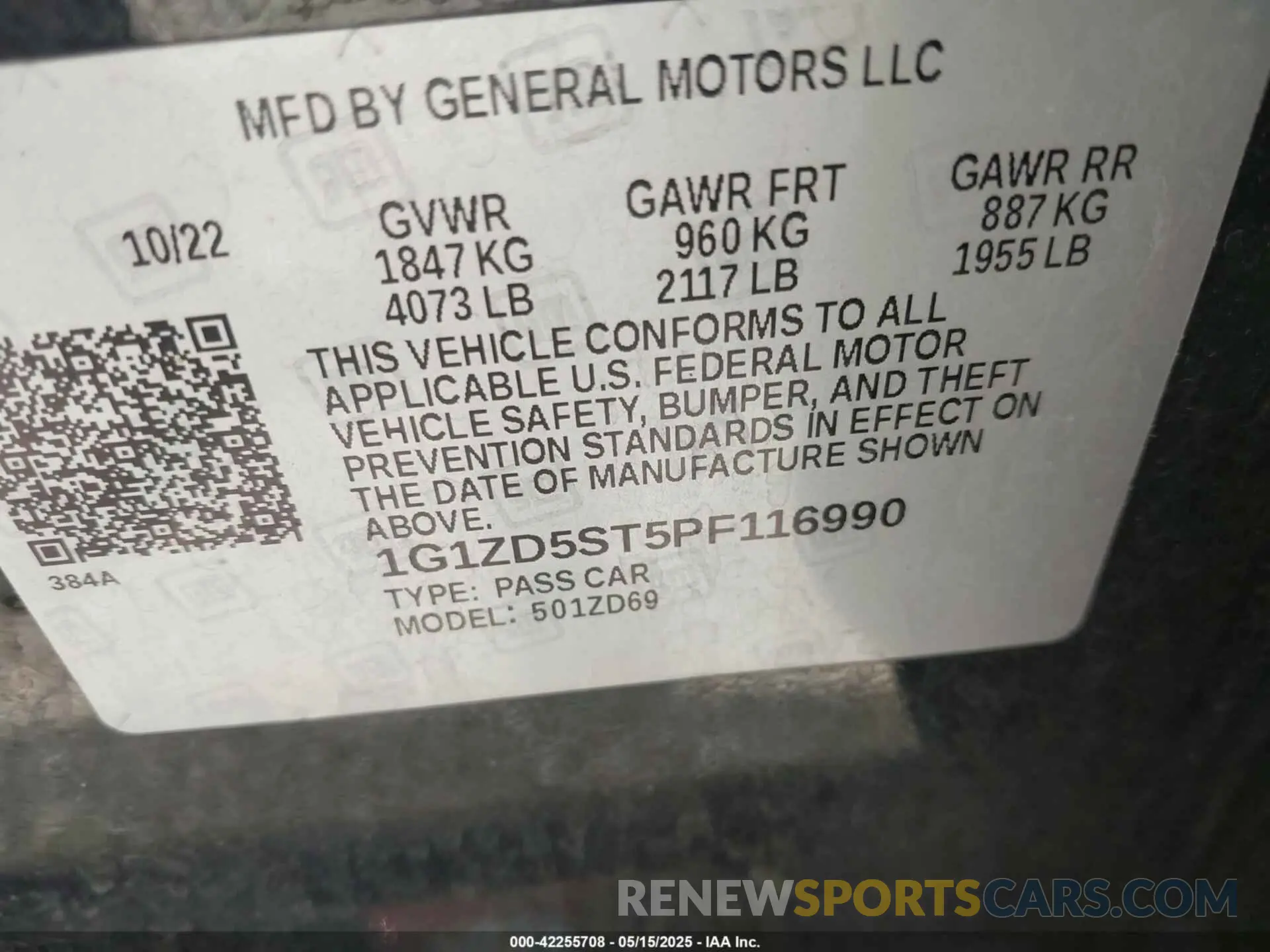 9 fotografías del automóvil dañado 1G1ZD5ST5PF116990 CHEVROLET MALIBU 2023