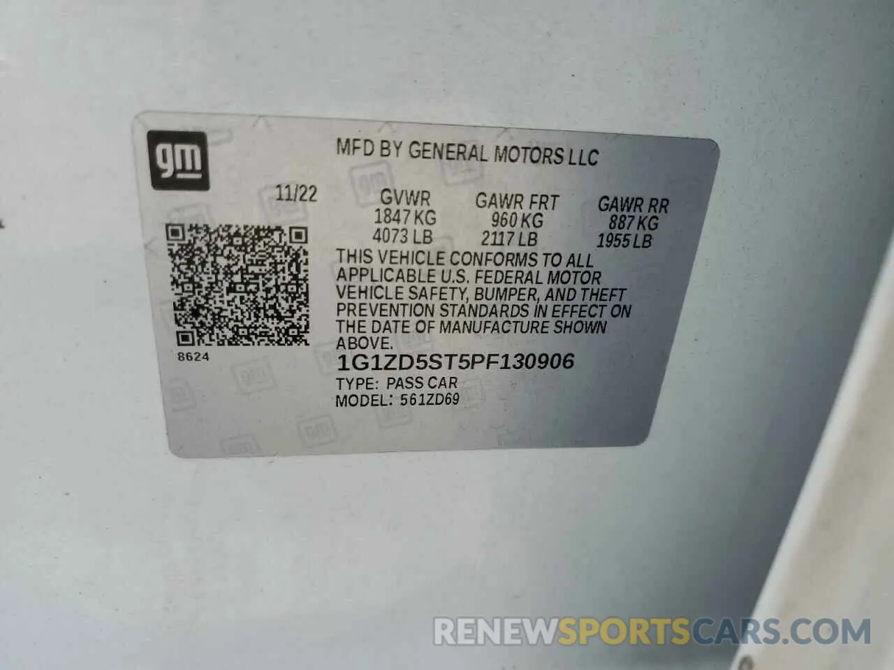 12 fotografías del automóvil dañado 1G1ZD5ST5PF130906 CHEVROLET MALIBU 2023