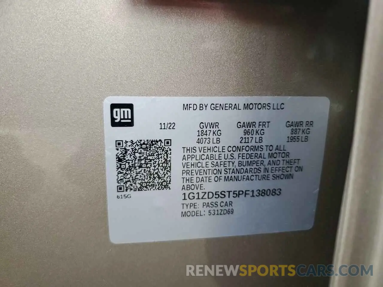 13 fotografías del automóvil dañado 1G1ZD5ST5PF138083 CHEVROLET MALIBU 2023