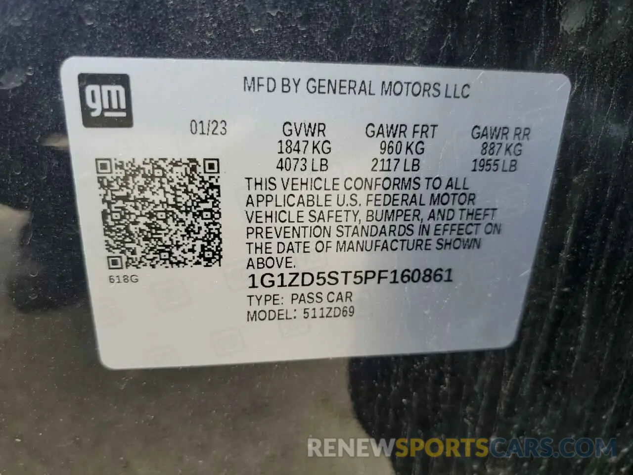 12 fotografías del automóvil dañado 1G1ZD5ST5PF160861 CHEVROLET MALIBU 2023