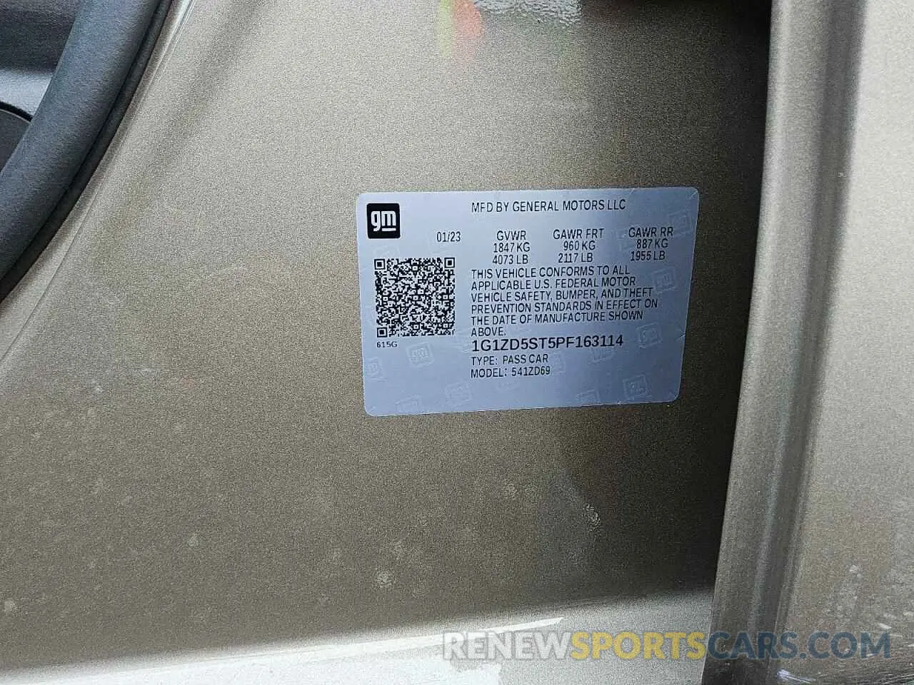 12 fotografías del automóvil dañado 1G1ZD5ST5PF163114 CHEVROLET MALIBU 2023
