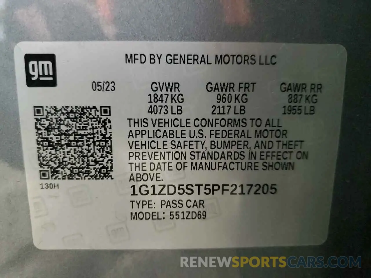 12 fotografías del automóvil dañado 1G1ZD5ST5PF217205 CHEVROLET MALIBU 2023