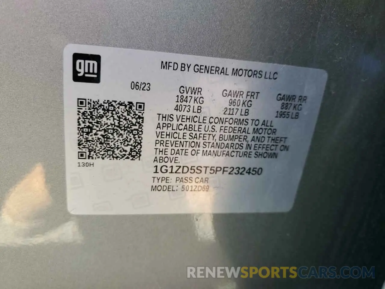 13 fotografías del automóvil dañado 1G1ZD5ST5PF232450 CHEVROLET MALIBU 2023