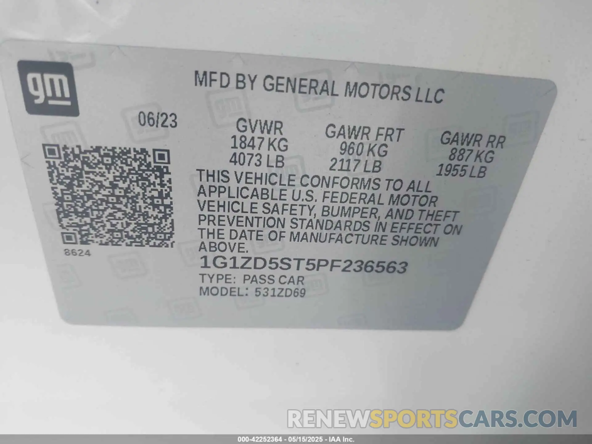 9 fotografías del automóvil dañado 1G1ZD5ST5PF236563 CHEVROLET MALIBU 2023
