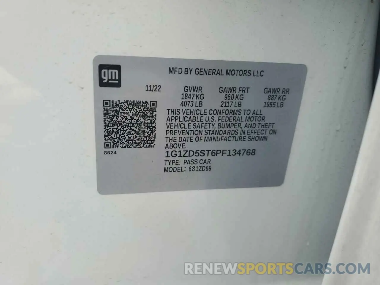 12 fotografías del automóvil dañado 1G1ZD5ST6PF134768 CHEVROLET MALIBU 2023