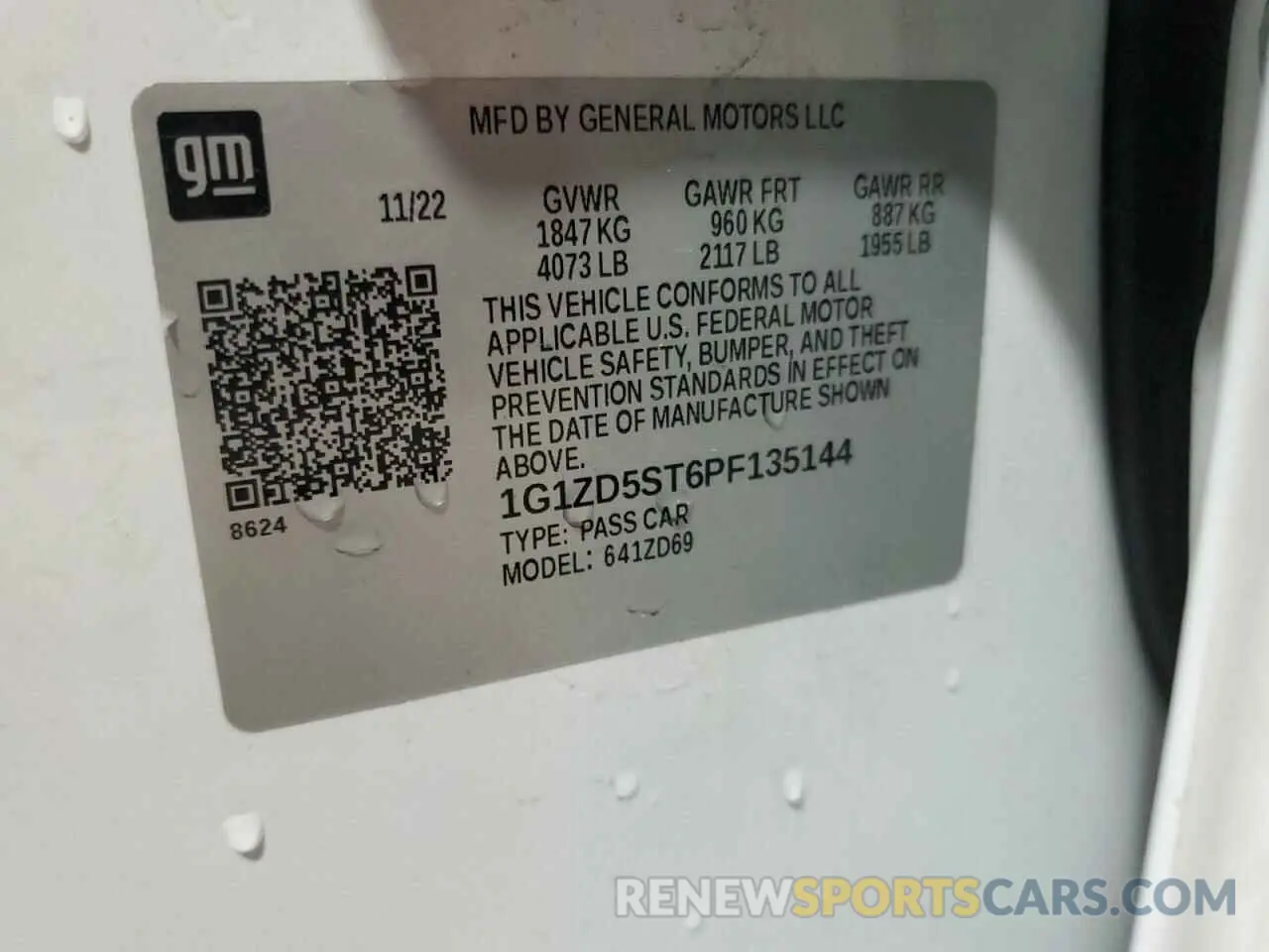 12 fotografías del automóvil dañado 1G1ZD5ST6PF135144 CHEVROLET MALIBU 2023